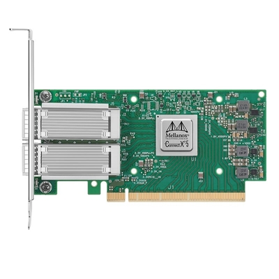 Mellanox MCX516A-CDAT 100GbE ConnectX-5 CX516A محول شبكة ثنائي المنافذ QSFP28