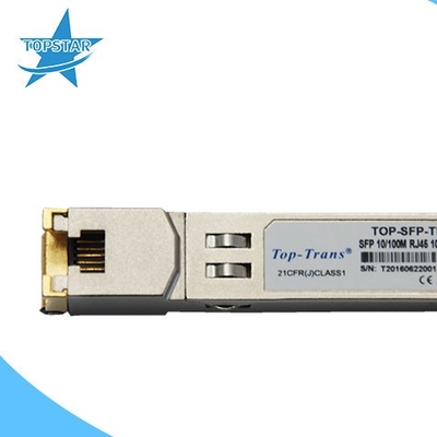 100m 10 / 100Base النحاس SFP جهاز الإرسال والاستقبال Rj45 موصل ROHS