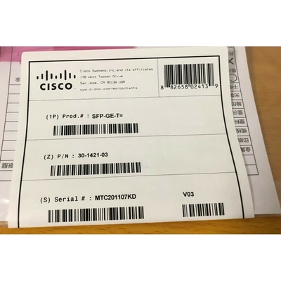 وحدة الإرسال والاستقبال البصرية Sisco SFP SFP-GE-T النحاس الضوئية 100 متر وحدات
