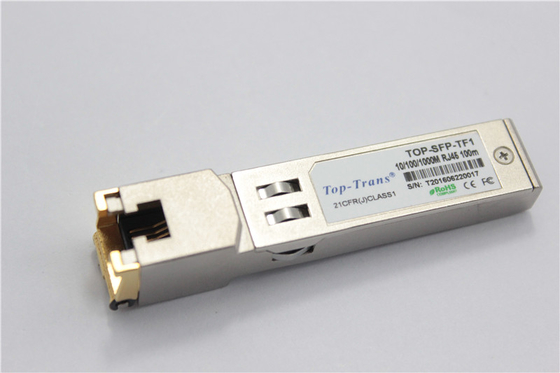 النحاس RJ45 SFP 1GbE 1000BASE-T جهاز الإرسال والاستقبال Mellanox MC3208411-T