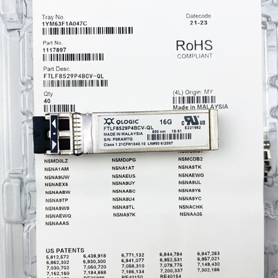 16 جيجابايت قناة ليفية 850nm SFP + وحدة الإرسال والاستقبال البصرية Qlogic FTLF8529P4BCV-QL