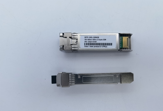 10G SFP + ZR + 1550nm 80km 100km 120km SMF طويل المدى جهاز الإرسال والاستقبال البصري