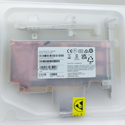بطاقة محول Mellanox ConnectX-6 Dx 100GbE مزدوجة المنفذ QSFP56 EN واجهة PCIe للخادم والكمبيوتر معتمدة من Rohs ومخزنة