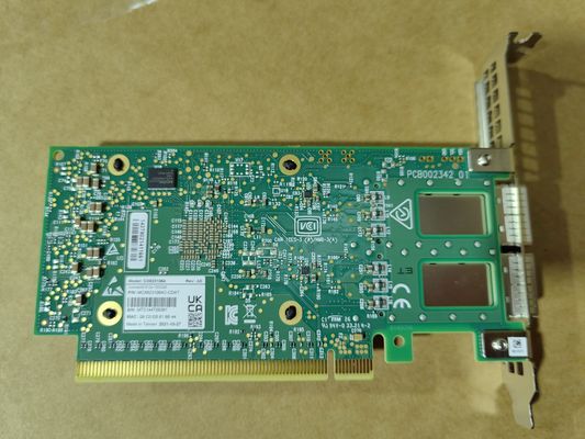 بطاقة محول شبكة Mellanox QSFP56 100GbE مزدوج الموانئ MCX623106AC-CDAT معدات الألياف الضوئية