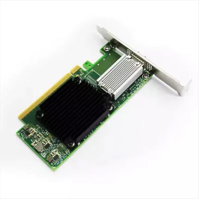 Mellanox MCX515A-CCUT QSFP28 ConnectX-5 محول ألياف ضوئية بمنفذ واحد للإيثرنت 4G دعامة طويلة ضمان لمدة سنة تيار مستمر 12 فولت