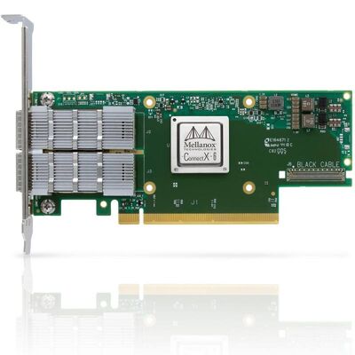 Mellanox MCX653106A-HDAT 40G بطاقة محول ثنائي الموانئ QSFP56 الألياف البصرية لـ 40G Ethernet مع ضمان لمدة عام واحد