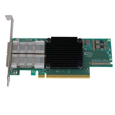 بطاقة واجهة الشبكة الالكترونية NVIDIA Connect-6 VPI Series MCX654106A-HCAT Ethernet PCIe 3.0x16 منفذ مزدوج 200Gb / s QSFP56 Server