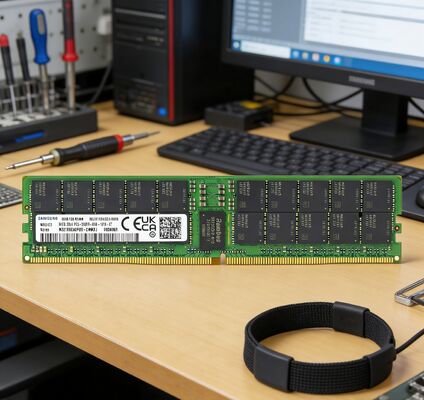 سامسونج M321R8GA0PB0-CWMCJ 64GB DDR5 5600MT/s (PC5-44800) ECC RDIMM 2Rx4 1.1V ذاكرة خادم ذاكرة رام