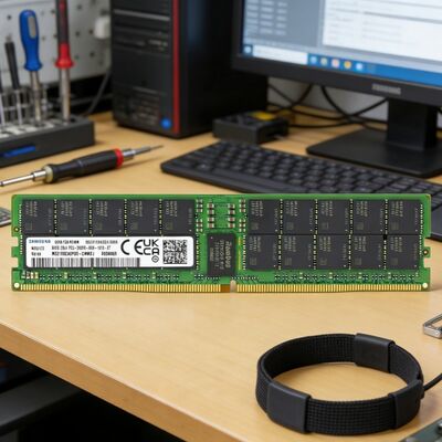 أصلي Samsung M321R8GA0PB0-CWMCJ 64GB DDR5 ECC RDIMM 288-Pin لخادم المؤسسة