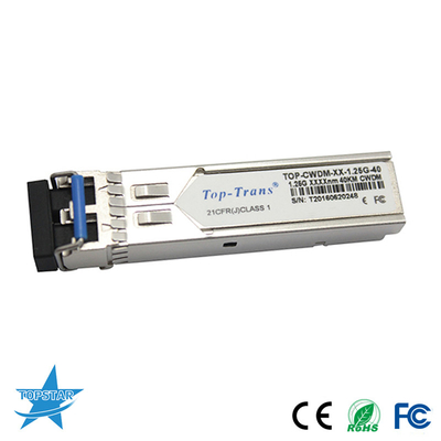 جهاز الإرسال والاستقبال البصري Toptrans CWDM SFP SMF SFP 1.25G 1310nm 40km